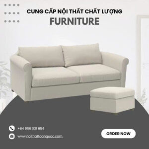 Ghế Sofa Đôi Kèm Đôn Hiện Đại – 06